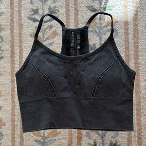 Betsy Johnson dark green Strappy sports bra/Crop Top